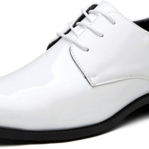 Men Pointed Toe Tuxedo Dress Shoes Casual Slip on Loafer