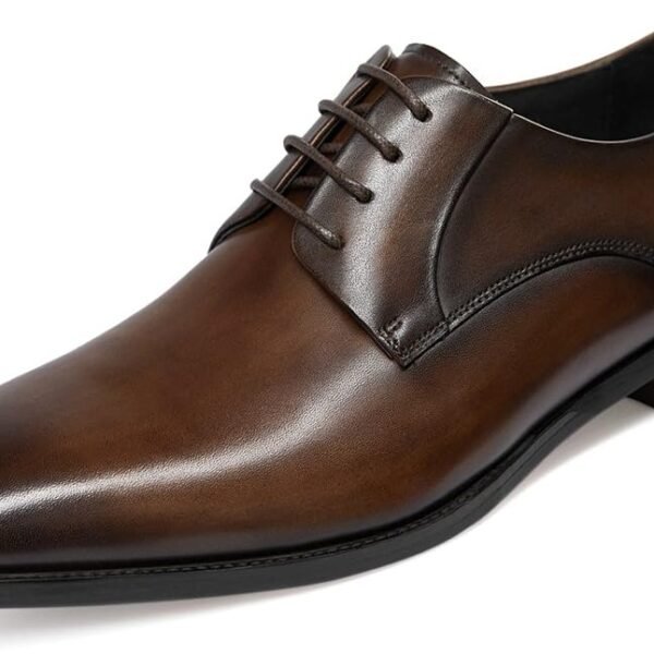 Men Handmade Leather Modern Classic Lace up Leather Lined Perforated Dress Oxfords Shoes