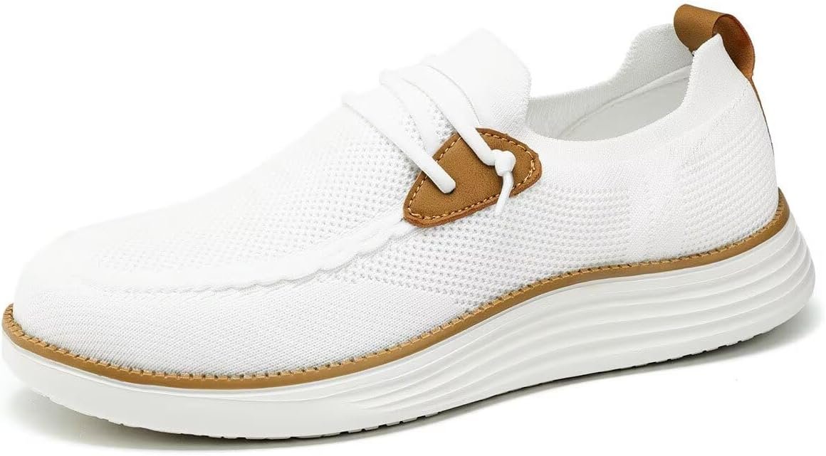 Mens Casual Loafers Shoes Slip On Fashion Walking Dress Sneakers Business Oxfords Work Lightweight Soft Sole Image 2