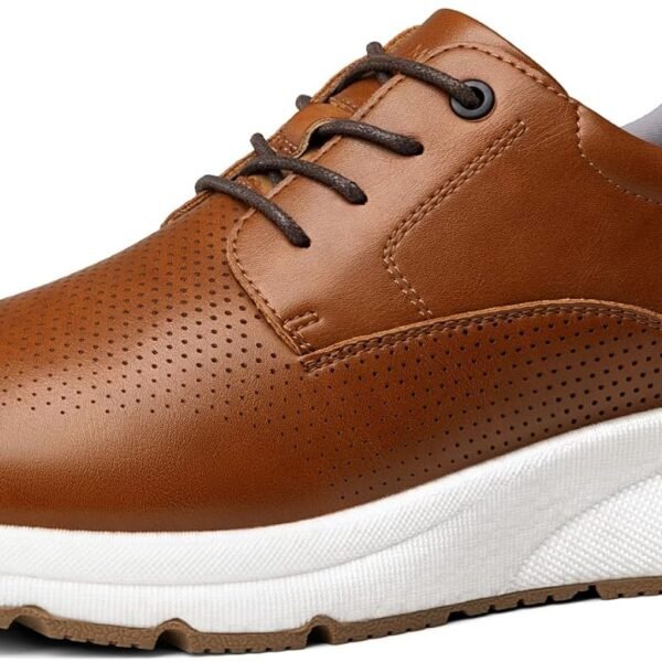 Men's Dress Sneakers Casual Lace Up Oxford Cushioned Walking Shoes Lightweight Breathable