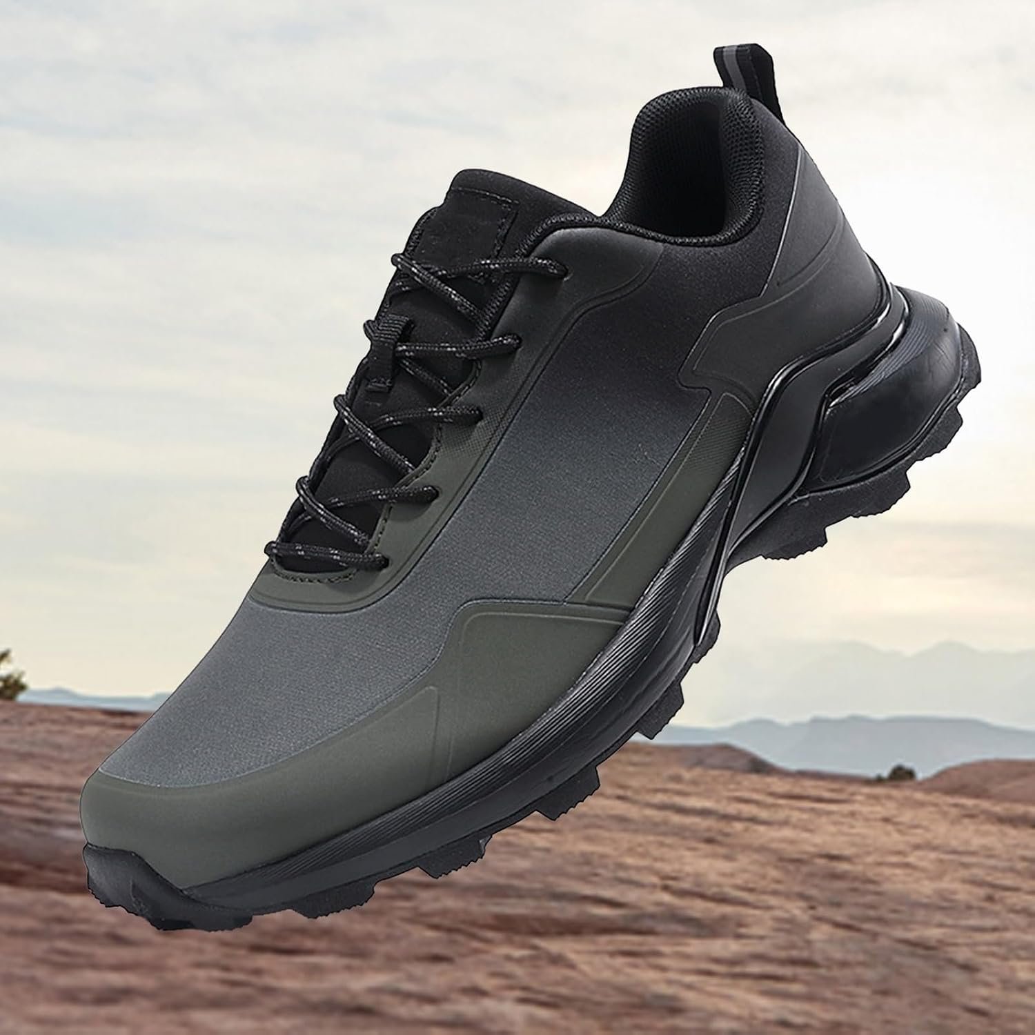Men's Ankle High Waterproof Hiking Boots Winter Leather Outdoor Hiking Shoes Travel Hiking Leisure Running Sports Shoes Image 2