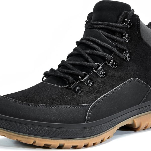 Men's Snow Boots Lightweight Waterproof Winter Boots Fur Lined Anti slip Cold Weather Shoes